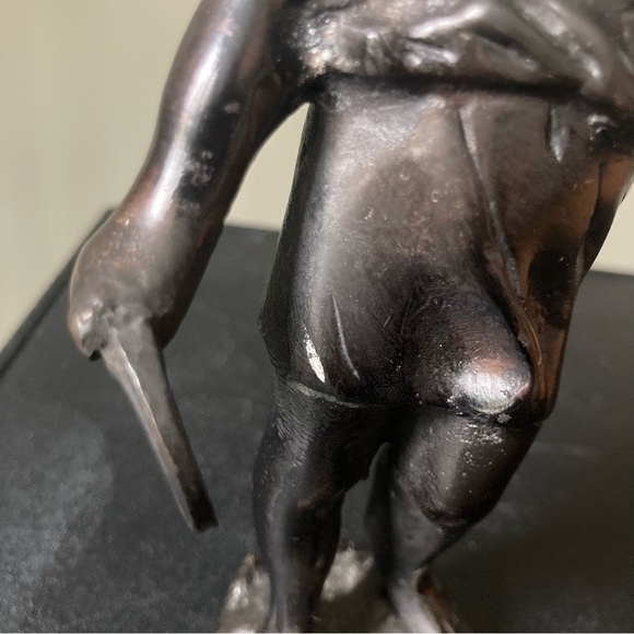 19th Century Vintage Antique Bronze Cast Harvest Putti Child Statue - Picture 12 of 12